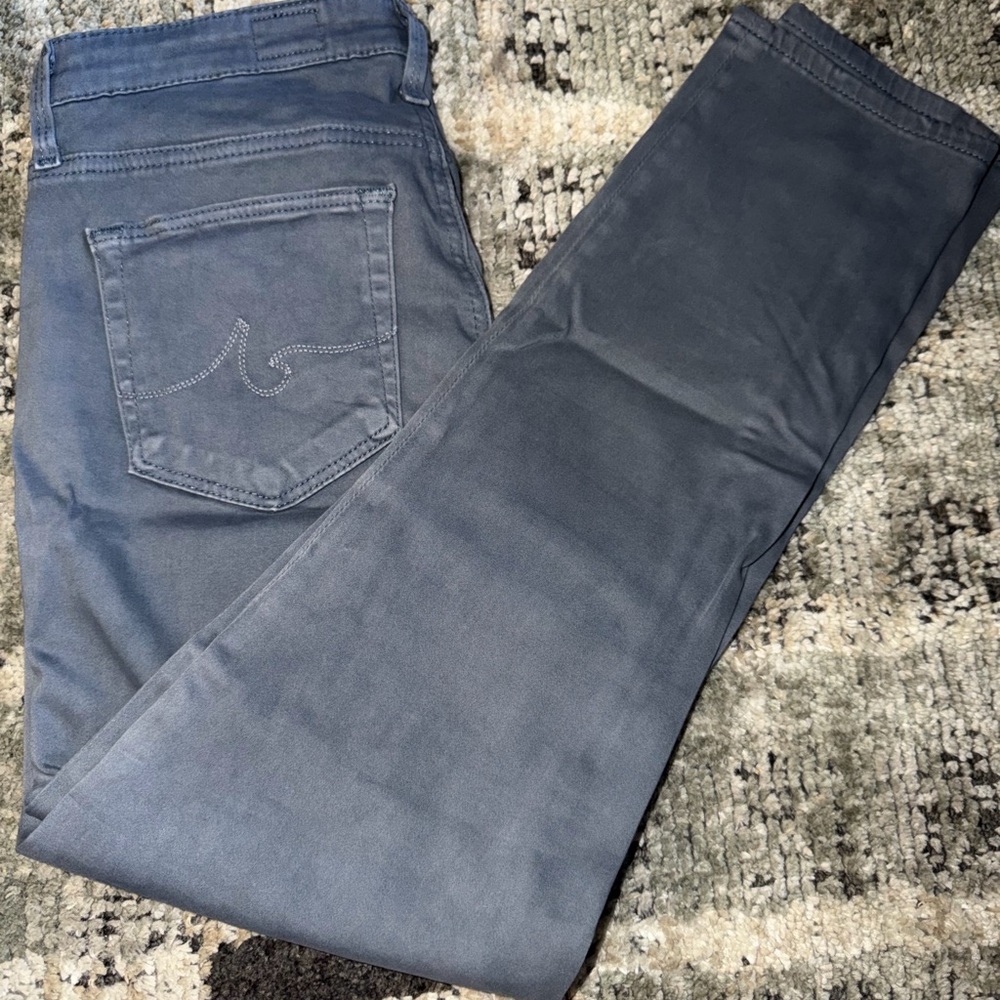 AG Adriano Goldschmied Women's Gray Jeans/ Prima Crop, mid rise cigarette crop